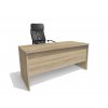 Jednoduchý kancelársky písací stôl Alfa 84 š. 160 cm dub sonoma světlý