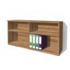 Policová kancelárska skriňa Alfa 91 š. 140 cm orech lyon