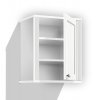 Závesná retro kúpeľňová skrinka s dvierkami K19 š. 50 cm bielá