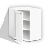 Retro rohová kúpeľňová skrinka s policami a dvierkami ľavé pravé prevedenie KR22 š. 60 cm bielá