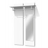 Predsieň vešiak na stenu so zrkadlom PR01C š. 76 cm bielá