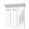 Predsieň vešiak na stenu so zrkadlom PR02A š. 113 cm bielá