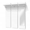 Predsieň vešiak na stenu so zrkadlom PR02C š. 113 cm bielá