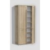 Předsíň retro vysoká skříň s policemi a dvířky PRE23 š. 90 cm dub sonoma