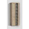 Predsieň retro vysoká skriňa s policami a dvierkami PRE24 š. 70 cm dub sonoma