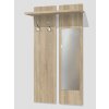 Predsieň retro vešiak so zrkadlom a policou PRE01A š. 76 cm dub sonoma