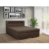 Moderná posteľ s úložným priestorom TANGO C 140 cm s LED osvetlením hnedá