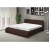 Luxusná posteľ SEINA NEW 120cm s motorovým otváraním úložného priestoru v prevedení hnedá EKO koža