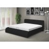 Luxusná posteľ SEINA NEW 140cm s motorovým otváraním úložného priestoru v prevedení čierná EKO koža