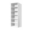 Vysoká lacná policová skriňa Alfa 125 š. 60 cm bielá