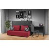 Sklápacia posteľ s pohovkou VS 1056 o rozmere 200x90 cm antracit, červená pohovka