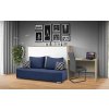 Sklápacia posteľ s pohovkou VS 1056 o rozmere 200x90 cm agát/biele dvere, modrá pohovka