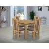 Jedálenský set pre 4 osoby so stolom 90x90 cm a stoličkami v dekore buk/cappuccino