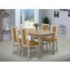 Jedálenský set pre 4 osoby so stolom 120x90 cm a stoličkami v dekore dub sonoma/žltá