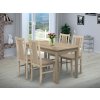 Jedálenský set pre 4 osoby so stolom 120x80 cm a stoličkami v dekore dub sonoma/béžová