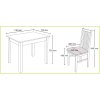Presné rozmery zostavy stola a stoličiek Brooklyn