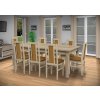 Jedálenský set pre 8 osob so stolom 190x115 cm a stoličkami v dekore dub sonoma/žltá