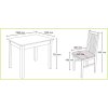 Presné rozmery zostavy stola a stoličiek Brooklyn