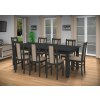 Jedálenský set pre 8 osob so stolom 190x115 cm a stoličkami v dekore antracit/béžová