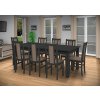 Jedálenský set pre 8 osob so stolom 190x115 cm a stoličkami v dekore antracit/cappuccino