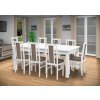 Jedálenský set pre 8 osob so stolom 190x115 cm a stoličkami v dekore bielá/cappuccino