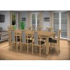 Jedálenský set pre 8 osob so stolom 190x115 cm a stoličkami v dekore buk/kohútia stopa