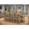 Jedálenský set pre 8 osob so stolom 190x115 cm a stoličkami v dekore buk/šedá