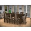 Jedálenský set pre 8 osob so stolom 190x115 cm a stoličkami v dekore orech/cappuccino