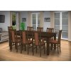 Jedálenský set pre 8 osob so stolom 190x115 cm a stoličkami v dekore orech/škoricová