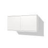 Závesná polica Alfa 202 s dvierkami, otváranie Tip-on, šírka 80cm. Dekor biela