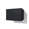 Závesná polica Alfa 204 s dvierkami, otváranie Tip-on, šírka 60cm. Dekor antracit