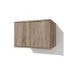 Závesná polica Alfa 204 s dvierkami, otváranie Tip-on, šírka 60cm. Dekor dub sonoma