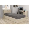 Posteľ Radana 90x200 s odkladacím priestorom a perináčom dekoru agát a Alova šedá