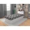 Posteľ Radana 100x200 s odkladacím priestorom a perináčom vo farebnej kombinácii biela, antracit a Mega 23 svetlá