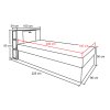 Rozmery postele Radana s úložným priestorom a prikrývkou