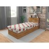 Posteľ Radana 100x200 s odkladacím priestorom a perináčom vo farebnej kombinácii orech lyon a Mega 44