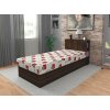 Posteľ Radana 100x200 s odkladacím priestorom a perináčom vo farebnej kombinácii orech a Mega 44