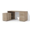 Rohový počítačový stôl Alfa 306 variant pravá v dekore dub sonoma tmavý