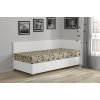 Válenda Yukon s polohovaním pod hlavou a úložným priestorom v dekore biela a Mega 009