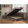 Čalúnená posteľ s úložným priestorom 120x200 cm s otvoreným úložným priestorom