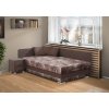 Čalúnená posteľ s úložným priestorom 120x200 cm v hnedej farbe