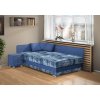 Čalúnená posteľ s úložným priestorom 120x200 cm v modrej farbe