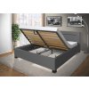 Luxusná posteľ Mia s LED osvetlením a s úložným priestorom 180x200 cm sivá