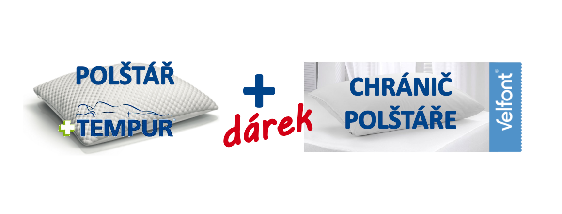 Tempur polštář s chráničem zdarma