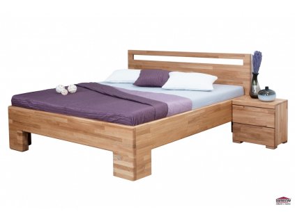 SOFIA manželská postel čelo rovné s výřezem 180 cm dub cink