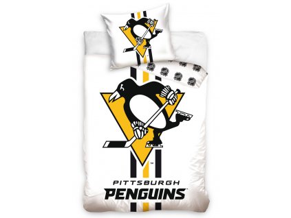 Hokejové povlečení NHL Pittsburgh Penguins White 140x200 + 70x90