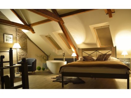 CHAMONIX postel kombinace kov dřevo