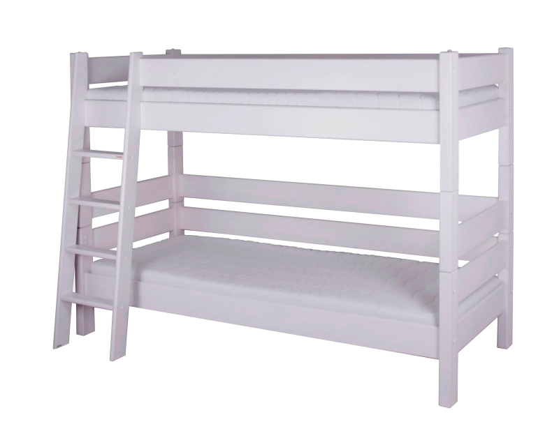 Gazel Sendy etážová postel 90 x 200 cm palanda 155 cm smrk bílá