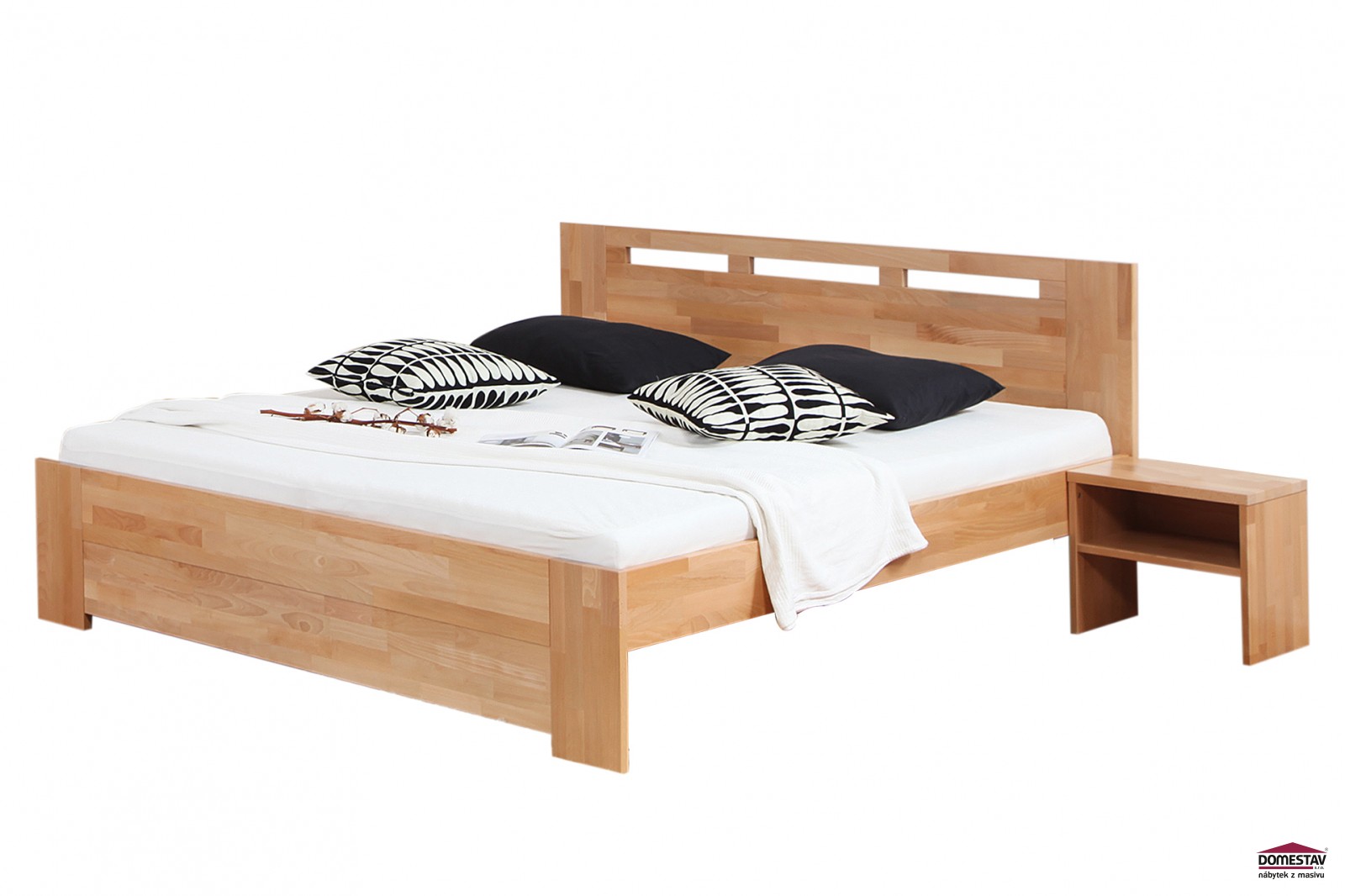 Domestav VALENCIA manželská postel 180 cm buk cink mořený
