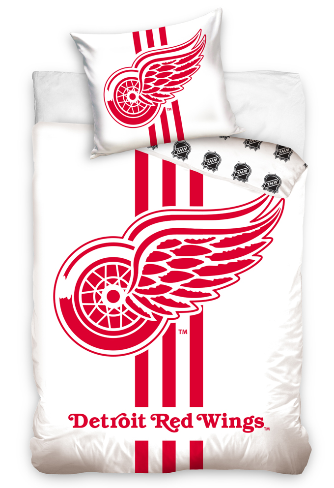 TipTrade s.r.o. Hokejové povlečení NHL Detroit Red Wings White 140x200 + 70x90